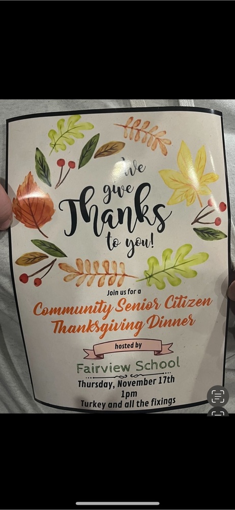 Senior Citizen Thanksgiving dinner
